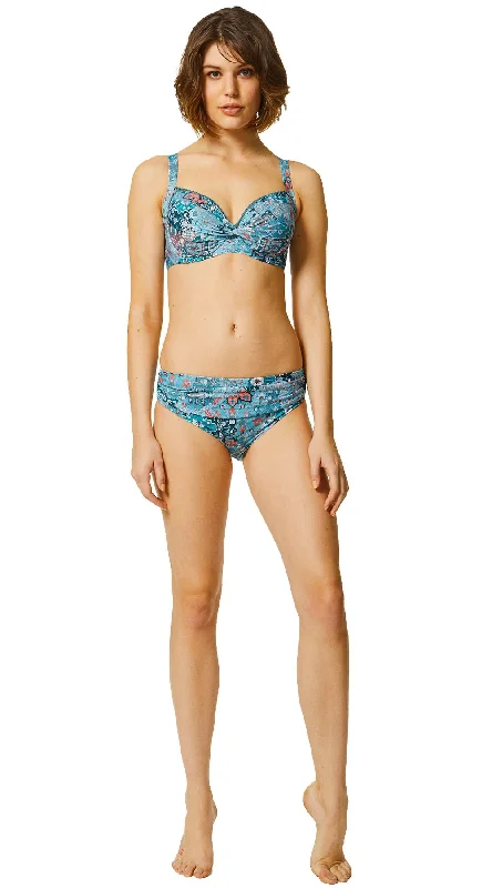 ladies bikini top wrap neck -Persian Empire U/W Cross Front Top (DD) & Ruched Front Pant