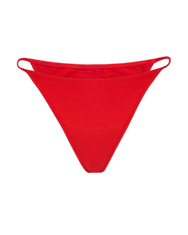 Women’s bikini bottoms sunblock linen glow -ZESTFUL Bikini Bottoms | Bright Red