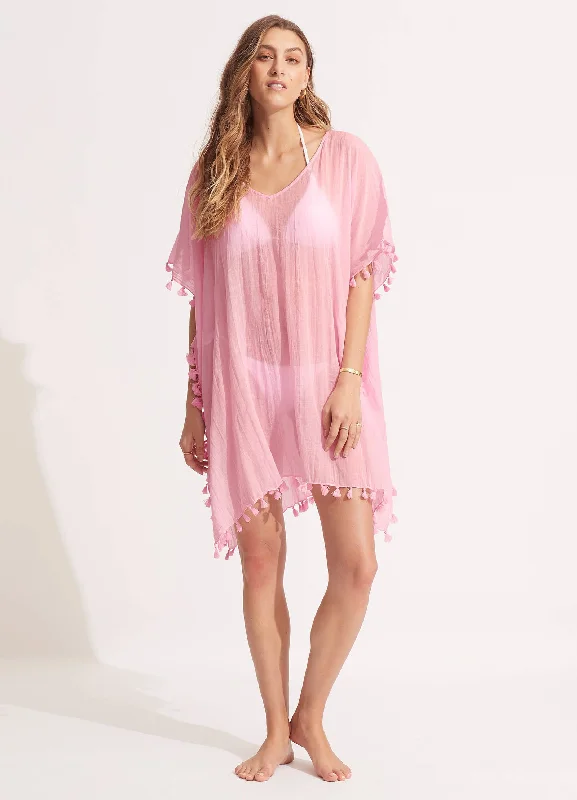 Women’s cover-up fall studded chic -Amnesia Kaftan - Parfait Pink