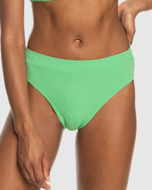 Women’s bikini bottoms neon embossed chic -Womens Color Jam Moderate Midwaist Bikini Bottom