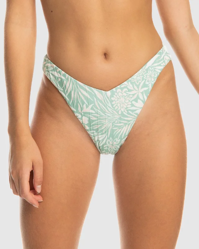 Women’s bikini bottoms sunblock linen glow -Womens PT Rib Roxy Love The Sunseeker Bikini Bottom