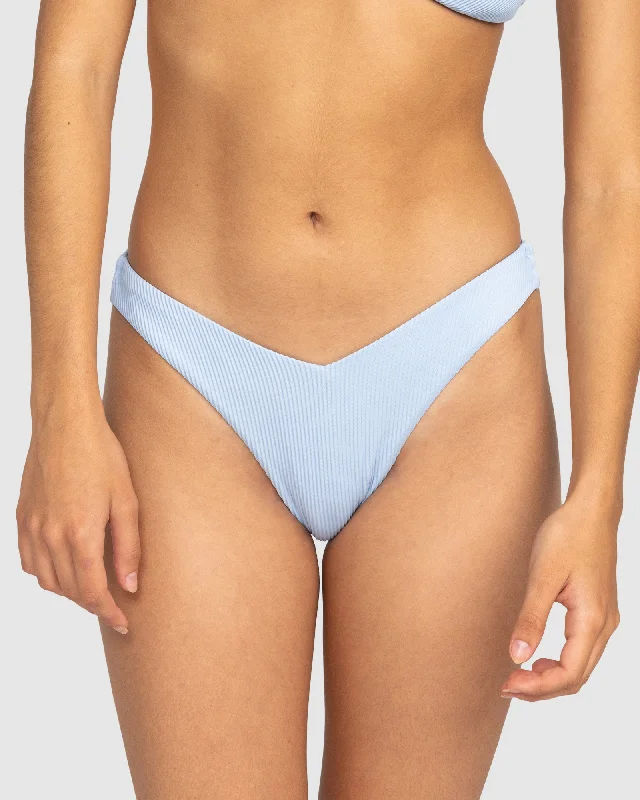 Women’s bikini bottoms maternity linen glow -Womens Rib Roxy Love The Sunseeker Bikin Bottom