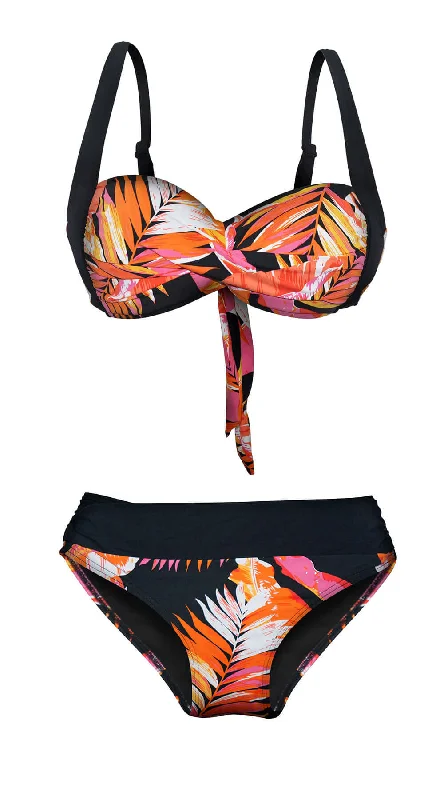 ladies bikini top last stock -Camoleaf Twist Top & Ruched Front Pant