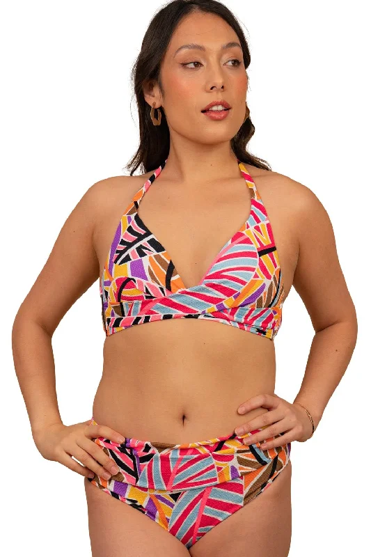 ladies bikini top sea glow -SOLD OUT -  Lana Multi-Fit Wrap Tri Top  (C-DD) & High Ruched Front Pant