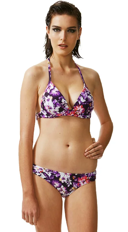 ladies bikini top sunken padding -Bauhinia Booster Tri Top & Ruched Side Pant