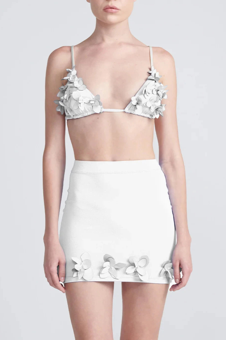 Women’s cover-up sleeveless mesh glow -The Ivory Enigma Skirt