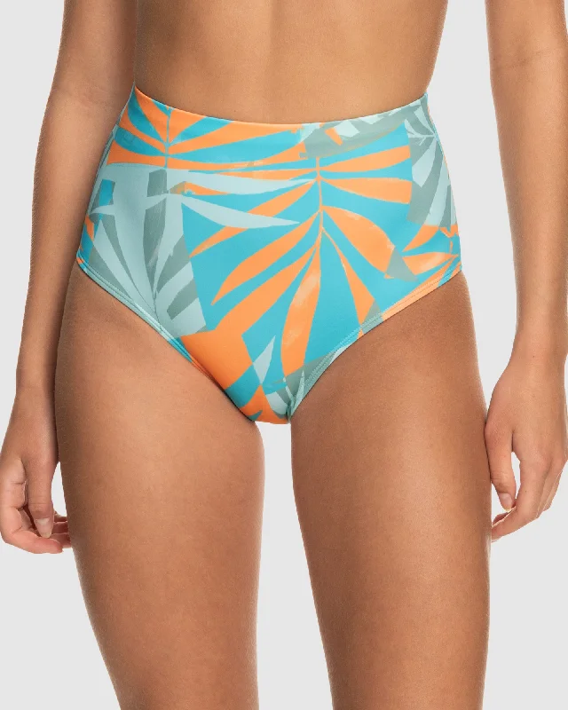 Women’s bikini bottoms earthy perforated flair -Womens Roxy Pro The Up Surge Bikini Bottom