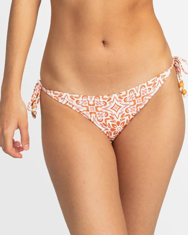 Women’s bikini bottoms pastel studded flair -Womens Fresco Tile Low Waist Bikini Bottom