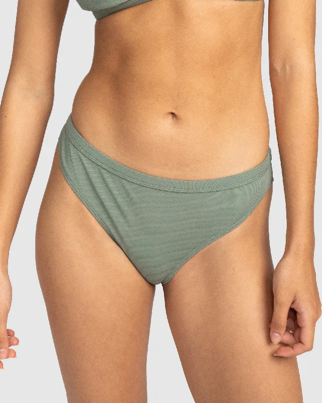 Women’s bikini bottoms island satin chic -Womens Roxy Pro The Snap Turn Cheeky Bikini Bottom