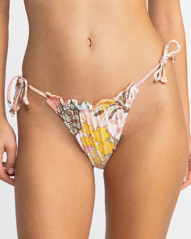 Women’s bikini bottoms ruched mesh chic -Womens Playa Paradise Reversible Bikini Bottom