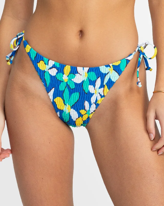 Women’s bikini bottoms coral warm flair -Womens Sunny Days Floral Cheeky Bikini Bottom