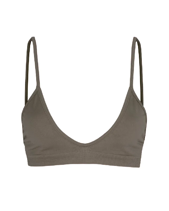 ladies bikini top snug glow -BLISSFUL Bikini Bra Top | Muddy Grey