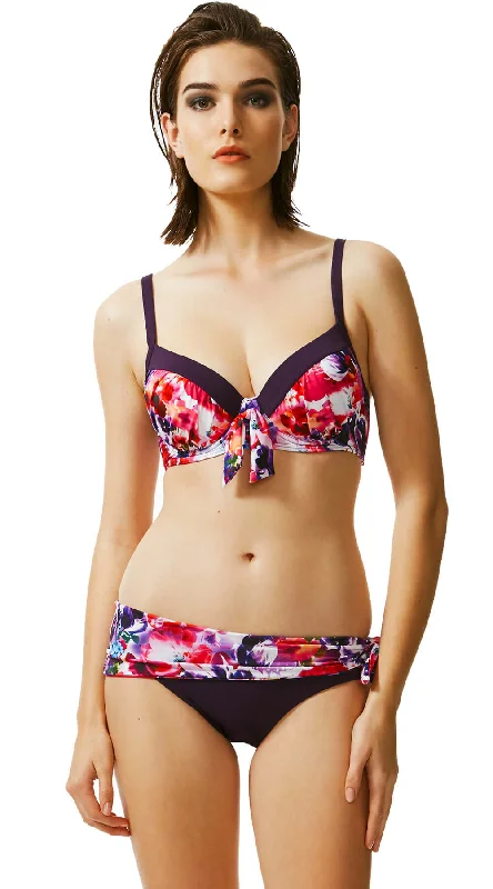 ladies bikini top raised padding -Tulip Ruched U/W Top & Tie Skirt Pant