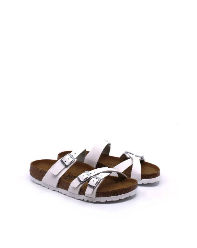 ladies sandals broad toe -Franca Narrow Sandal In White