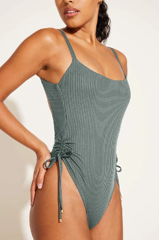 ladies one-piece swimsuit wispy weave -Gemma One Piece - Sea Green EcoRib