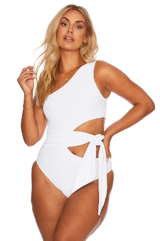 ladies one-piece swimsuit light shine -Carlie One Piece White