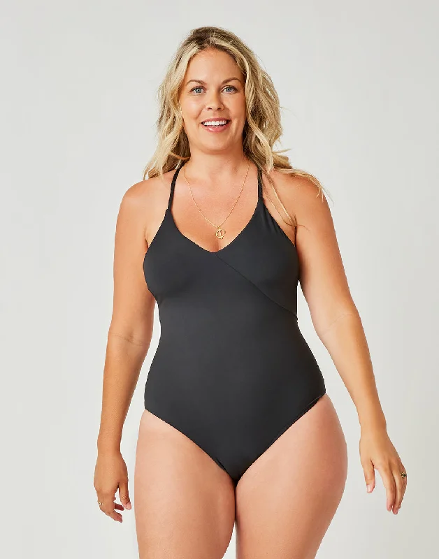 ladies one-piece swimsuit fluid design -Hayes One Piece: Black