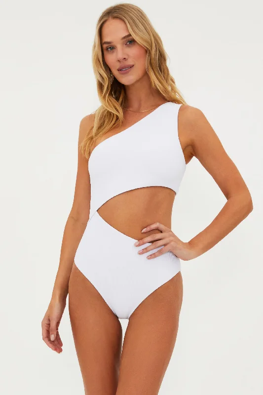 ladies one-piece swimsuit kin swim -Celine One Piece White