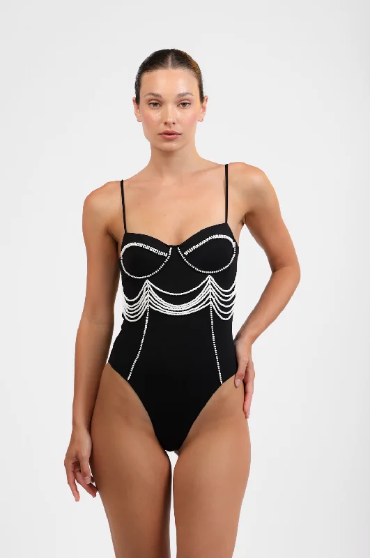 ladies one-piece swimsuit last glow -Sombra Onepiece