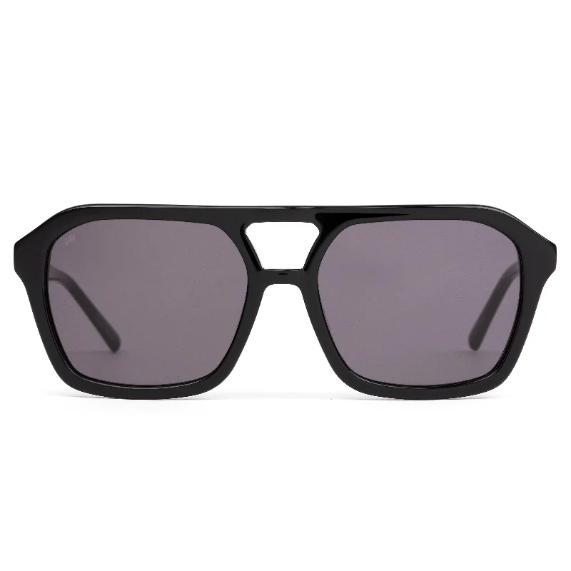 Women’s sunglasses subtle linen flair -THE VOID - BLACK