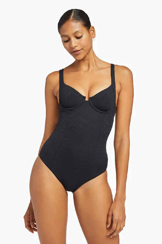 ladies one-piece swimsuit rapid dry -Demi Underwire One Piece