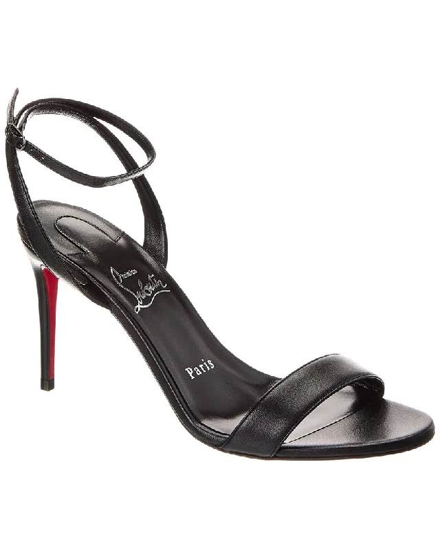 ladies sandals stain resistant -Christian Louboutin Loubigirl 85 Leather Sandal